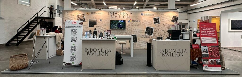 simple exhibition stand for the republic of indonesia